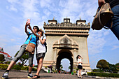 Patuxai gate, Vientiane, Laos, Asia