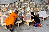 Monk in Hua Hin, center-Thailand, Thailand