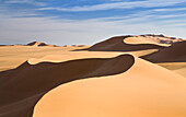 Sand dunes in desert landscape, Libya