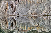 Reflection on Blue Lake, St Bathans, Central Otago, New Zealand