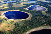 Saltwater lakes in southern Pantanal, Brazil