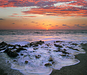 Coast at sunset, Blowing Rocks Beach, Jupiter Island, Florida