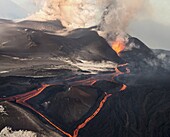 Eruption of Tolbachik Volcano, Kamchatka, Russia