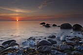 Sunrise over sea shore, Nyborg, Denmark