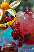 Fruits and fruit cocktail at the pool of the Aphrodite Hills Intercontinental Resort Hotel near Petra tou Romioú, Aphrodites rock, Paphos, Cyprus