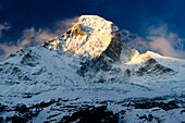 The north face of Matterhorn in the first light of sun, Pennine Alps, canton of Valais, Switzerland