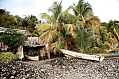 Plain house at beach, Dominica, Lesser Antilles, Caribbean
