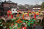 Chinesisches Neujahrsfest Dekoration in der Altstadt, Shanghai, China, Asien