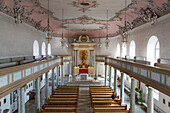 Interior of Schlosskirche church, Bayreuth, Franconia, Bavaria, Germany