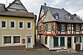 Half-timbered houses in Meisenheim, Amtsgasse, Administrative district of Bad Kreuznach, Region of Nahe-Hunsrueck, Rhineland-Palatinate, Germany, Europe