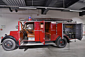 Rheinland-Pfälzisches Feuerwehrmuseum in Hermeskeil, Feuerspritze, Kreis Trier-Saarburg, Hunsrück, Rheinland-Pfalz, Deutschland, Europa