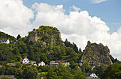 Burgruine Steinkallenfels in Kirn, Kreis Bad-Kreuznach, Naheland, Rheinland-Pfalz, Deutschland, Europa