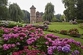 Burg Huelshoff , Birthplace of Annette von Droste-Huelshoff , Havixbeck , Muensterland , North Rhine-Westphalia , Germany , Europe