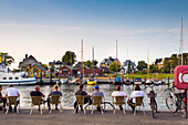Restaurant at the marina, Niendorf, Baltic Coast, Schleswig-Holstein, Germany