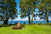 Garden of Hotel Meierhof, Gluecksburg, Baltic Coast, Schleswig-Holstein, Germany