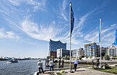 view to the Elbphilharmonie and the Dalmannkai in Hafencity in Hamburg, Hamburg, Germany