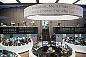 Trading floor of the German stock exchange, Frankfurt am Main, Hessen, Germany, Europe