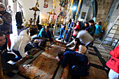 In the Church of the Holy Sepulchre in the christian quarter, Jerusalem, Israel