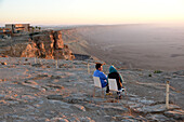 Sonnenaufgang am Ramonkrater bei Mizpe Ramon, Wüste Negev, Süd-Israel, Israel