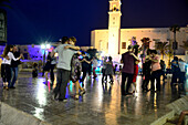 Evening dancing at St. Peter's monastery, Jaffa, Tel Aviv, Israel