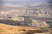 Blick ins Zinn Tal an der Arava Ebene, Wüste Negev, Süd-Israel, Israel