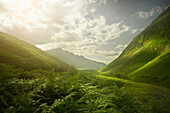 Rolling green hills in remote landscape, Isle of Skye, Scotland, UK