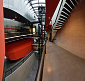 Europe,France, Overview of the interior of FRAC Rennes  (architect Odile Decq)