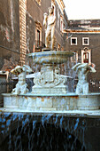Italy, Sicily, province of Catania, Catania, Duomo square, Amenano fountain
