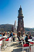Skajo, rooftop bar and restaurant, Freiburg im Breisgau, Black Forest, Baden-Württemberg, Germany