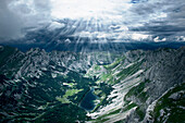 Skrcko lake on Durmitor mountain taken from the top of the Durmitor, Bobotov kuk.