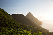 Landscape view of Piton in Saint Lucia