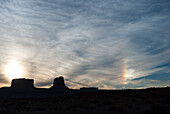 Sunset view while touring the White Rim Trail near Moab, Utah.