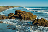 Poneloya Beach, a popular little Pacific Coast surf resort, west of the northern city of Leon, Leon, Nicaragua, Central America