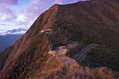 View of the Inca city of Choquequirao in the Andes, Peru, South America