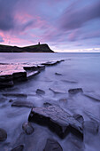 Kimmeridge Bay at dawn, Jurassic Coast, UNESCO World Heritage Site, Dorset, England, United Kingdom, Europe