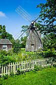 Windmill and the Home Sweet Home house in East Hampton, The Hamptons, Long Island, New York State, United States of America, North America