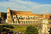 Colosseum and Arch of Constantine, UNESCO World Heritage Site, Rome, Lazio, Italy, Europe
