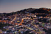 View of Diamantina. UNESCO World Heritage Site, at sunset, Minas Gerais, Brazil, South America