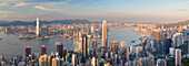 View of Kowloon and Hong Kong Island from Victoria Peak, Hong Kong, China, Asia