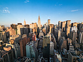 Manhattan skyscrapers including the Empire State Building and Chrysler Building, Manhattan, New York City, New York, United States of America, North America