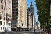 Central Park West, closed to traffic for an event, Manhattan, New York City, New York, United States of America, North America