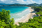 View over the beach of Grande Anse, Grenada, Windward Islands, West Indies, Caribbean, Central America