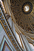 Interior of the dome of St. Peter's Basilica, UNESCO World Heritage Site, Vatican, Rome, Lazio, Italy, Europe