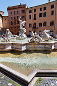 Fontana del Nettuno (Fountain of Neptune) in Piazza Navona, Rome, Lazio, Italy, Europe