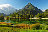 Lake Jasna and Julian Alps, Kranjska Gora, Slovenia, Europe