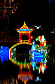 Chinese lanterns at the Magic of Lanterns Festival at the Montreal Botanical Garden, Montreal, Quebec Province, Canada, North America