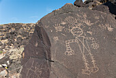 Petroglyph National Monument, petroglyphs carved into volcanic rock by American Indians 400 to 700 years ago, New Mexico, United States of America, North America