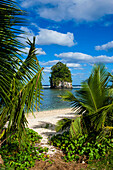 Single rock at Coconut Point on Tutuila Island, American Samoa, South Pacific, Pacific