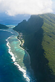 Aerial of Ofu Island, Manua Island group, American Samoa, South Pacific, Pacific