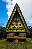 Old bai, a chief's house on the Island of Babeldoab, Palau, Central Pacific, Pacific